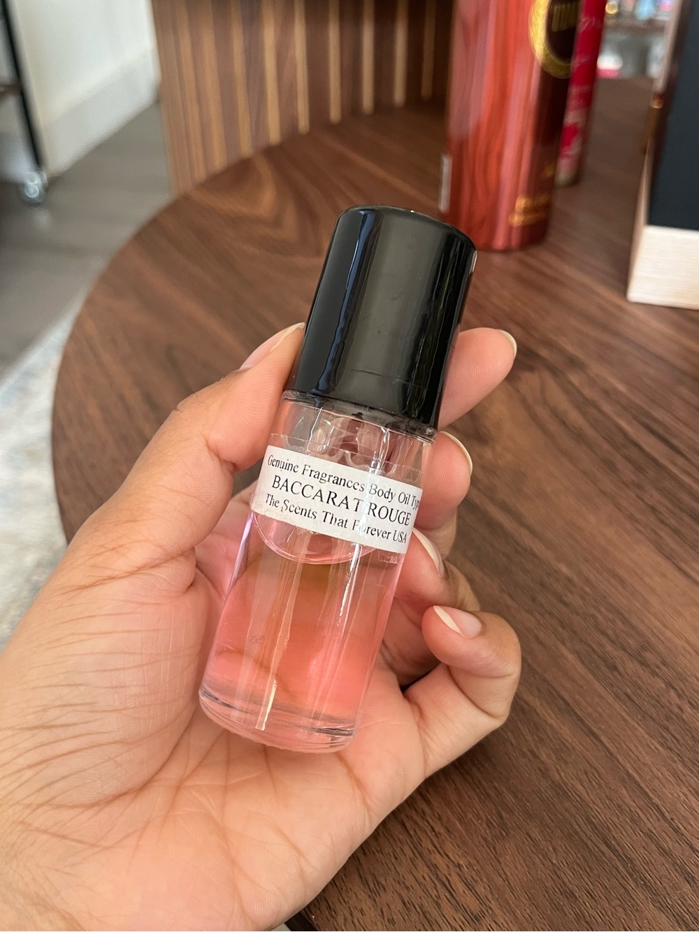 baccarat rouge inspired roll on body oil